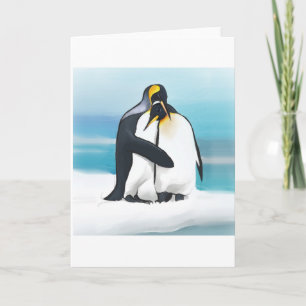 Penguin Liebe Kisses Karte