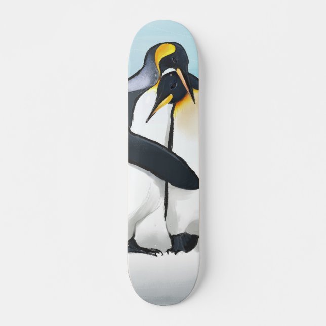Penguin-Liebe-Küsse Skateboard (Vorne)