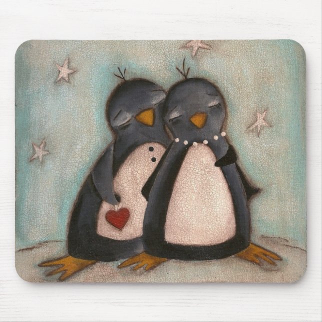 Penguin-Liebe - Mausunterlage Mousepad (Vorne)