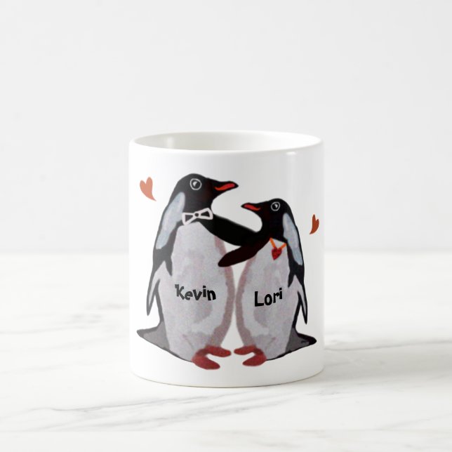 Penguin-Liebe-Paar-Tassen Tasse (Mittel)