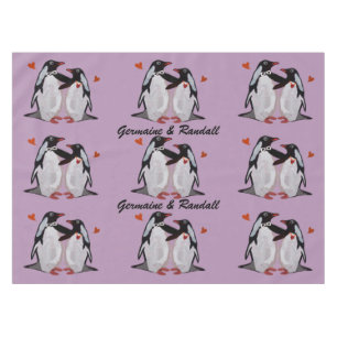 Penguin-Liebe-Tabellen-Stoff Tischdecke