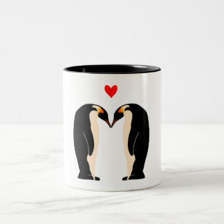 Penguin-Liebe-Tasse Zweifarbige Tasse