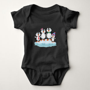 Penguin Liebe Weihnachten Geburtstag Baby Strampler