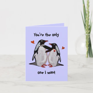 Penguin-Liebesjubiläumskarte Karte