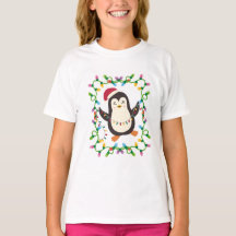 Penguin Lights Up Holidays Weihnachts-T-Shirt