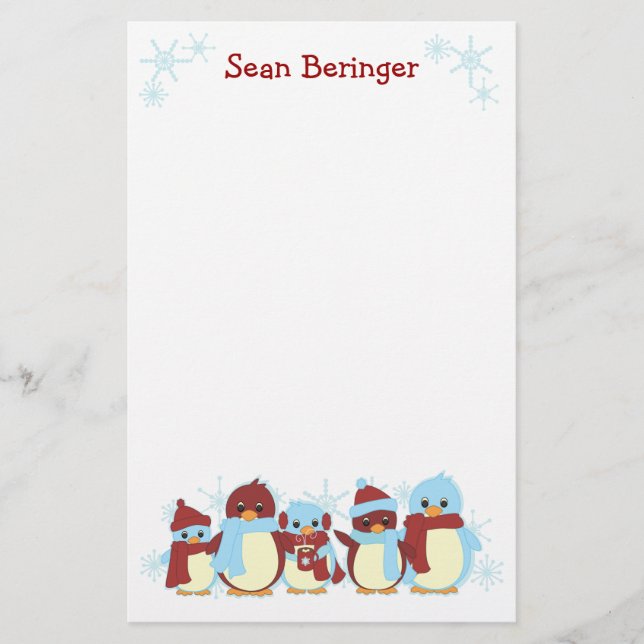 Penguin Line Briefpapier (Vorderseite)