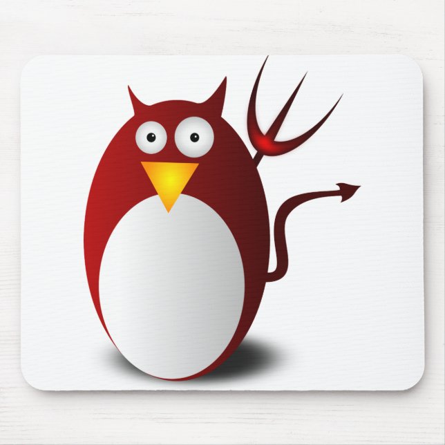 Penguin Linux Tux Ubuntu Devil Trident Lucifer Mousepad (Vorne)