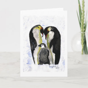 Penguin Love by Autistic Artist Marcy Deutsch Feiertagskarte