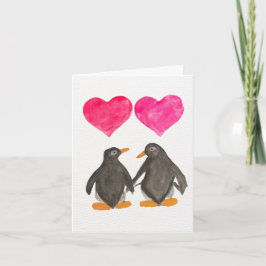Penguin Love Valentine's Day Card Dankeskarte