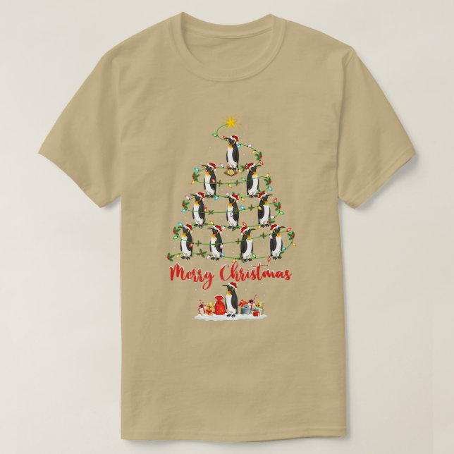 Penguin Lover Matching Santa Emperor Pinguin Chris T-Shirt (Design vorne)