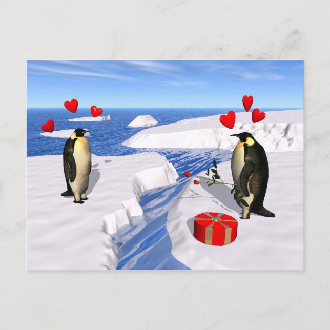 Penguin Lovers Postkarte (Vorderseite)