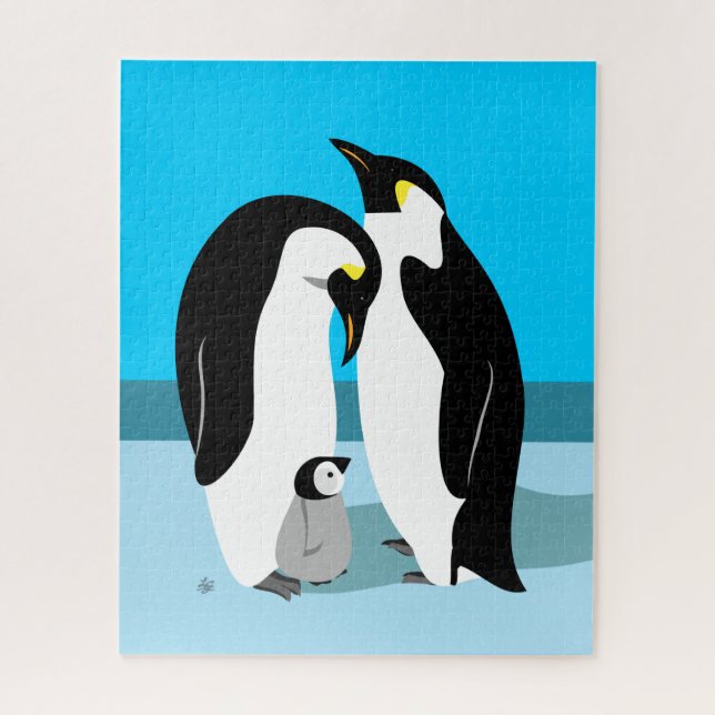 Penguin mit Baby Penguin Puzzle (Vertikal)
