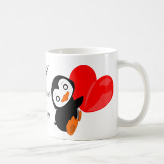 Penguin mit Herzen - Tasse