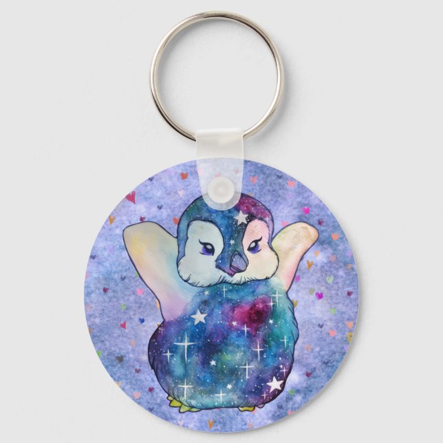 Penguin named Button Schlüsselanhänger (Vorderseite)