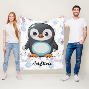 Penguin Niedlich Kawaii Baby Print Fleecedecke
