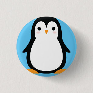 Penguin Niedlichen Winter 1. Geburtstag Button But