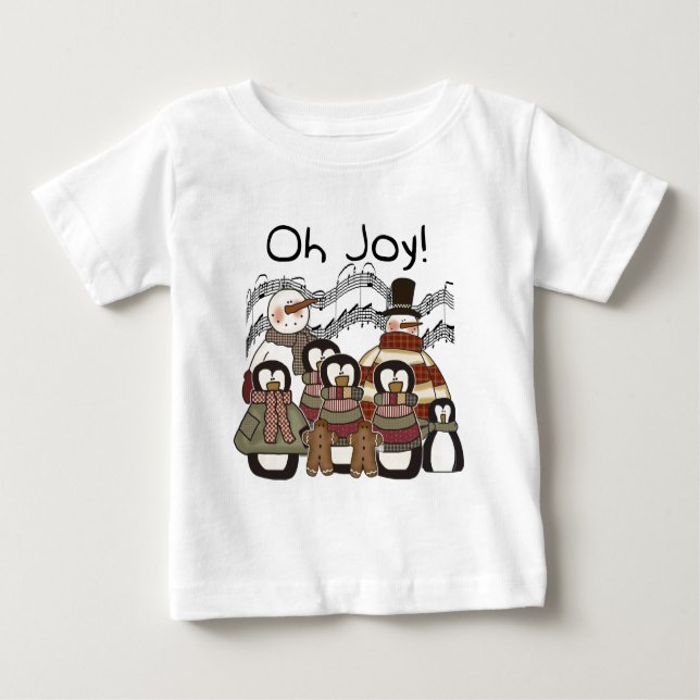 Penguin Oh Joy Weihnachtsgeschenke und Geschenke Baby T-shirt (Vorderseite)