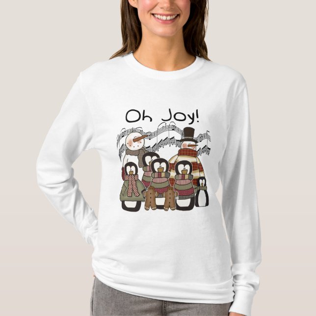 Penguin Oh Joy Weihnachtsgeschenke und Geschenke T-Shirt (Vorderseite)