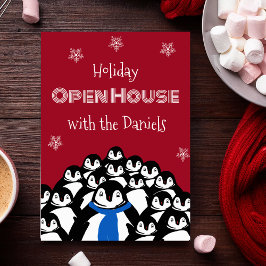Penguin Open House Weihnachts-Party Einladung