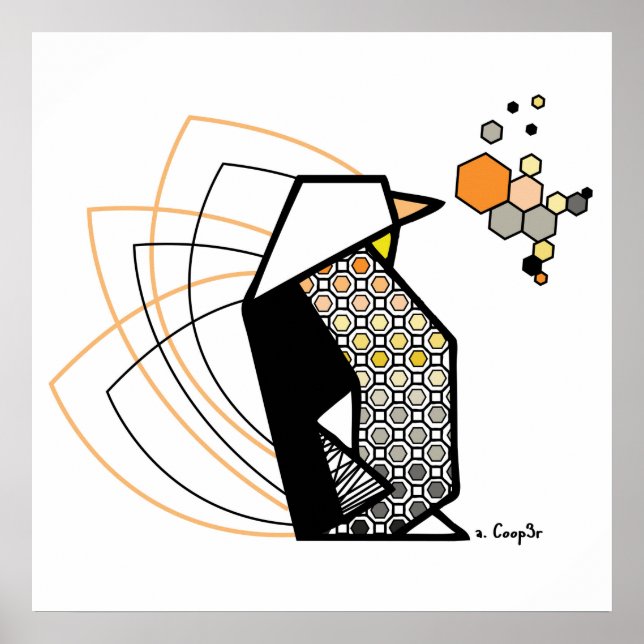 Penguin origami poster (Vorne)