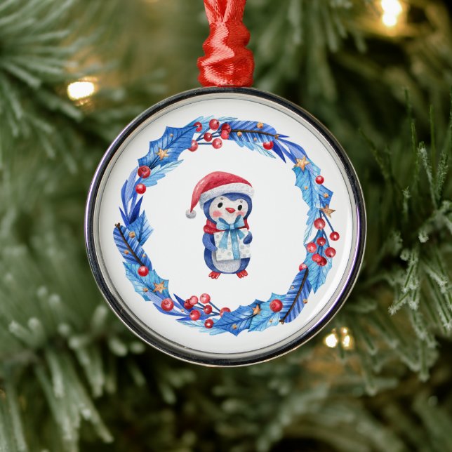 Penguin Ornament Aus Metall (Baum)