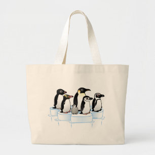 Penguin-Party Jumbo Stoffbeutel