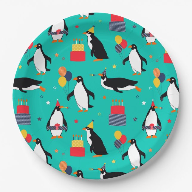 Penguin-Party Pappteller (Vorderseite)
