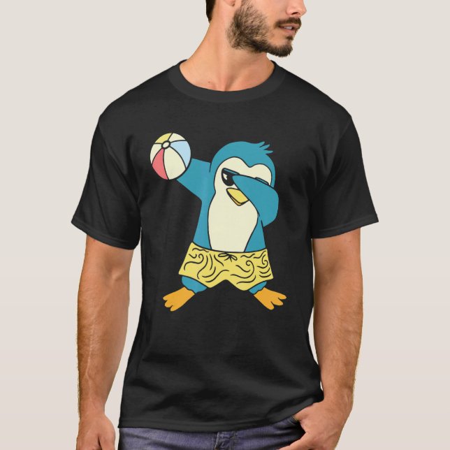 Penguin   Pool Party Inflatable Sphere Water Ball T-Shirt (Vorderseite)