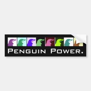 Penguin-Power-Autoaufkleber Autoaufkleber