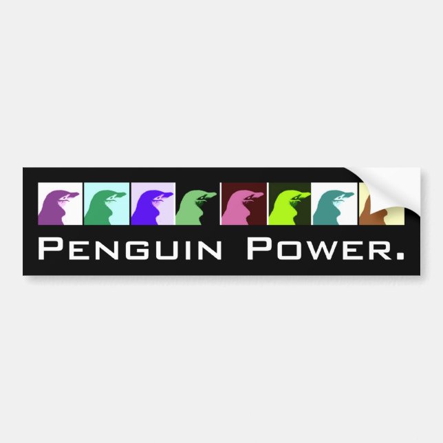 Penguin-Power-Autoaufkleber Autoaufkleber (Vorne)