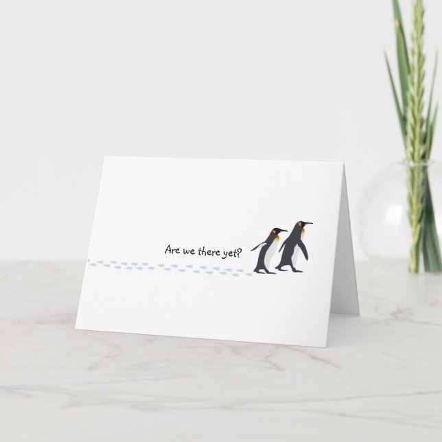 Penguin Prints Holiday Card Feiertagskarte (Vorderseite)