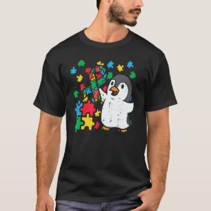 Penguin Puzzle Ribbon Niedlich Autismus Sensibilis T-Shirt