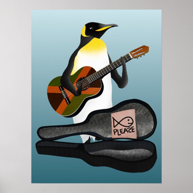 Penguin Reggae Guitar Poster (Vorne)