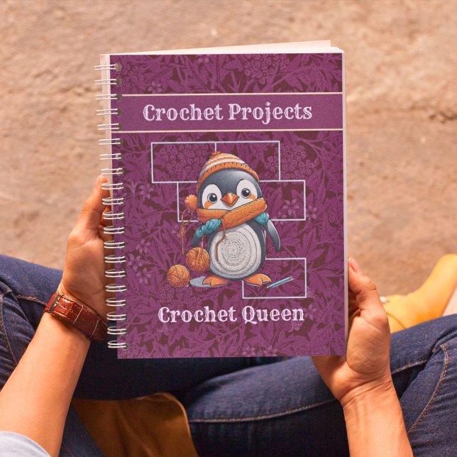 Penguin Rente Geschenke für Crocheter Mama Oma Notizbuch (Penguin Retirement Gifts for Crocheter Mom Grandma)