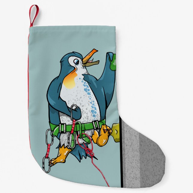 Penguin Rock Climbing Kleiner Weihnachtsstrumpf (Vorderseite)