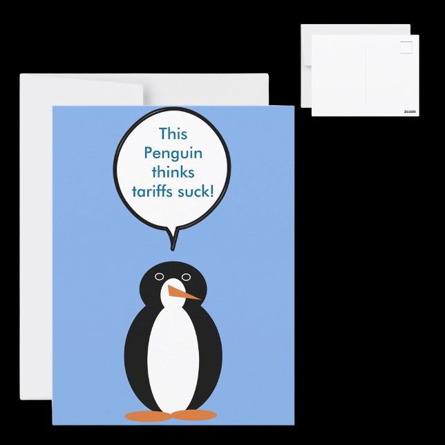 Penguin sagt Tarife Sind zum Kotzen Postkarte (Von Creator hochgeladen)