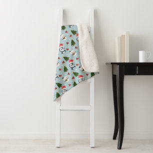 Penguin Santa Happy Frohe Weihnachtsbaumstruktur M Sherpadecke