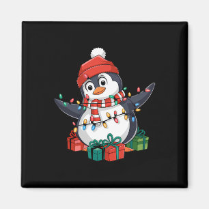 Penguin Santa Lights Weihnachten - Pinguin Lover Magnet