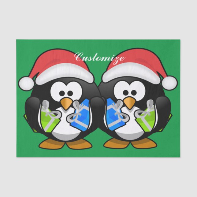 Penguin Santa Thunder_Cove Seidenpapier (Vorderseite)