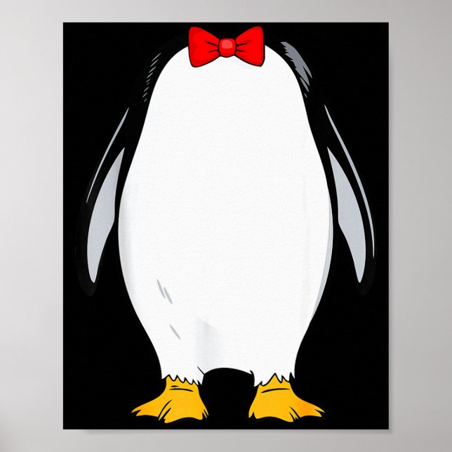 Penguin Shirt Adult Men Women Kids Penguin Costume Poster (Vorne)