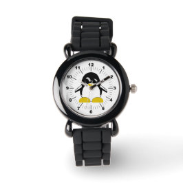 Penguin Silver Glitzer Strap Watch Armbanduhr
