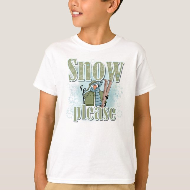 Penguin Ski Snow Please T-shirts and Gifts (Vorderseite)