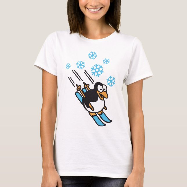 Penguin ski T-Shirt (Vorderseite)
