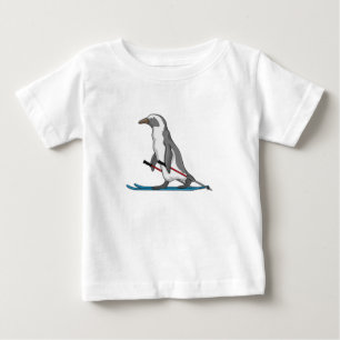 Penguin Skier Ski Baby T-shirt