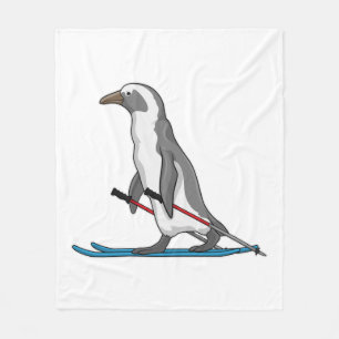 Penguin Skier Ski Fleecedecke