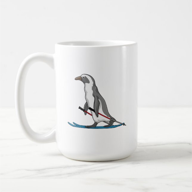 Penguin Skier Ski Kaffeetasse (Links)