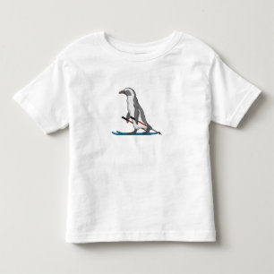 Penguin Skier Ski Kleinkind T-shirt