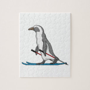 Penguin Skier Ski Puzzle