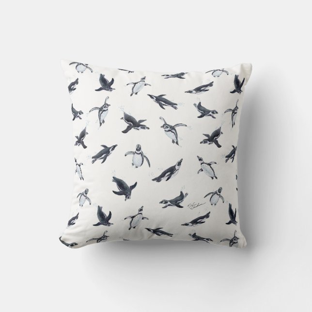Penguin Squadron | Ocean Art Design Kissen (Vorderseite)