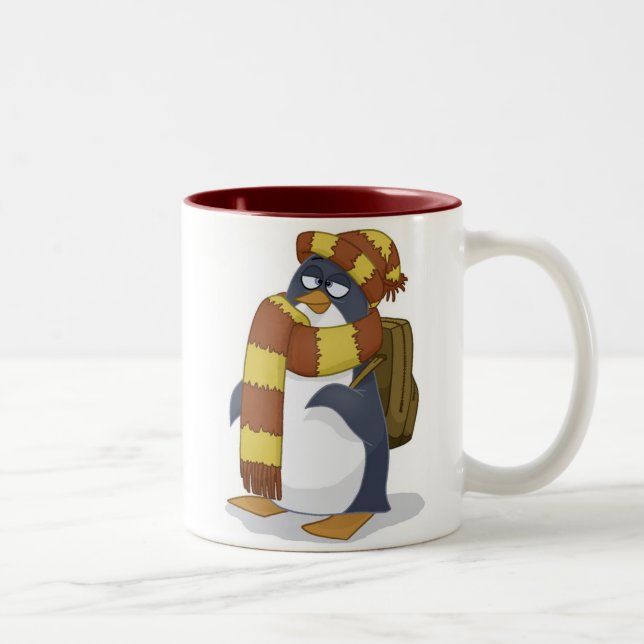 Penguin-Tasse Zweifarbige Tasse (Rechts)